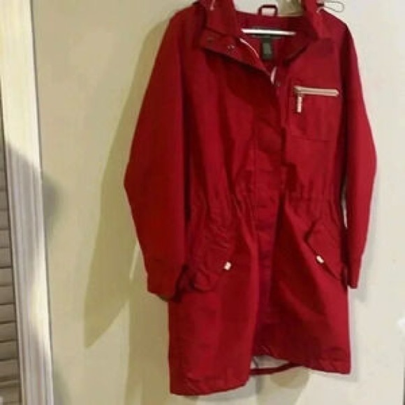 Jackets & Blazers - Red Women's Hooded Anorak Jacket
